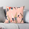 Diving Ladies Vintage Repeat Square Pillowcase Polyester Linen Velvet Printed Zip Decorative Throw Pillow Case Sofa Seater Cover