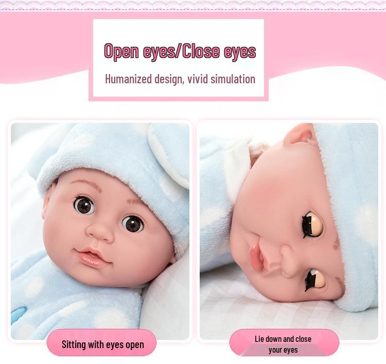 Sound-Activated Silicone Reborn Baby Doll - Soft, Smart Early Education Toy for Girls