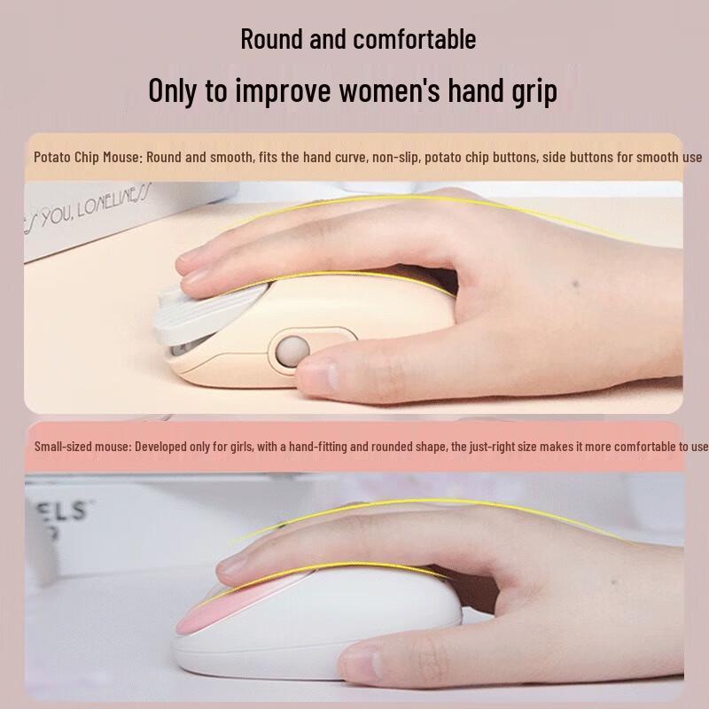 Mouse Sem Fio Lofree OE904 Pétala de Rosa Modo Duplo