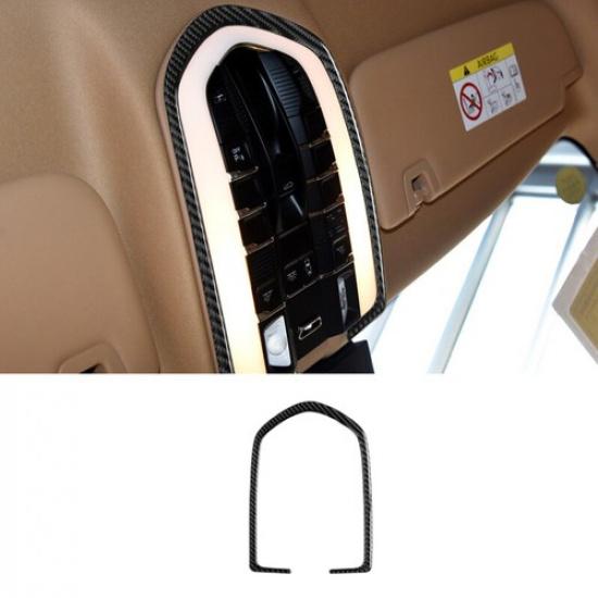 Carbon Fiber Front Reading Light Frame Trim Cover For Porsche Panamera 2010-2016