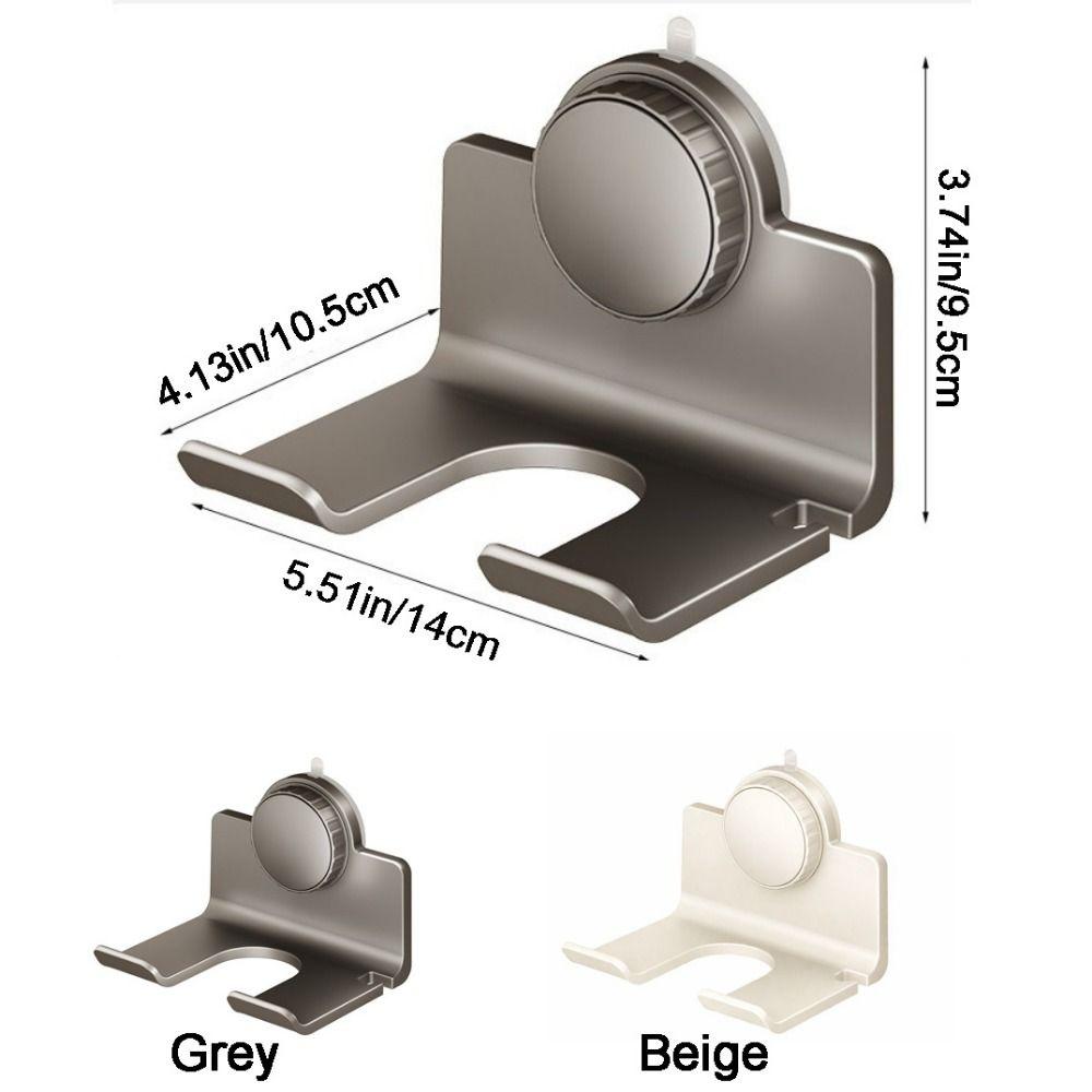 Space Aluminum Hair Dryer Storage Rack Punch Free Hair Blow Dryer Holder  Bathroom