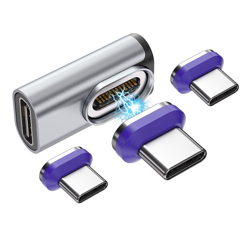 240W Magnetic Type-C Adapter USB-C to USB-C Fast Charging USB4.0 Connector 40Gbps 8K@60Hz Thunderbolt 4/3 for iPhone16 Macbook