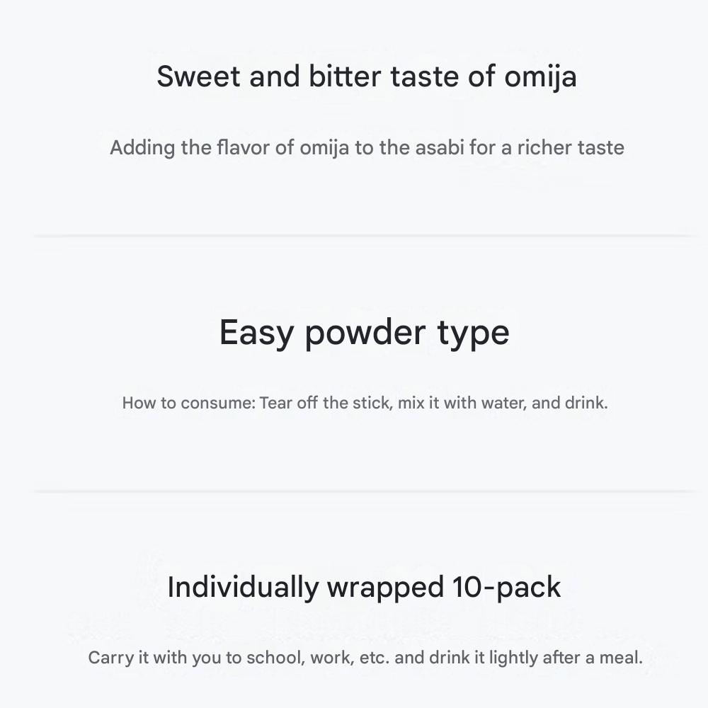 Asabi(ACV, Apple Cider Vinegar) Tok Plum + Omija(Korean Schisandra) 5 G X 20 Sticks