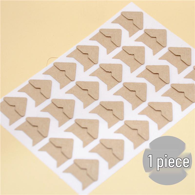Korean Retro Kraft Paper Photo Corner Stickers, DIY Colorful Album Accessories for Baby Albums