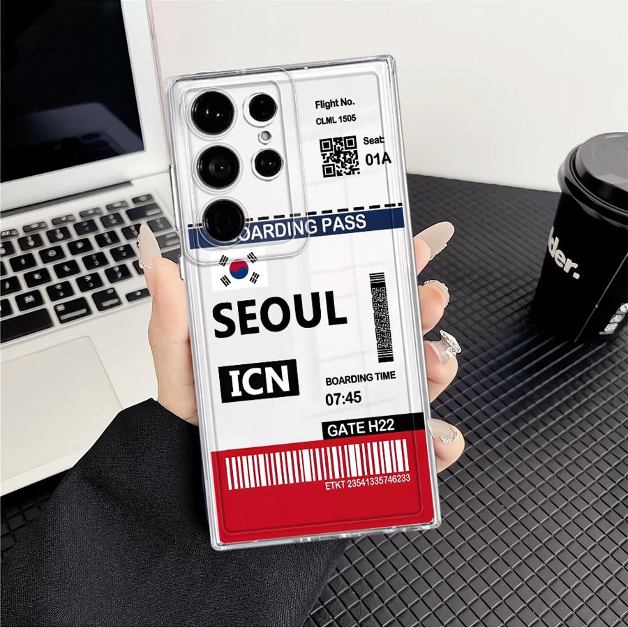 

Hot Air Tokyo Seoul Label Phone Cover Case for Samsung Galaxy S26 S22 FE S20 Plus S24 S21 S23 Ultra Note 20 Ultra 10 S25 Edge Galaxy S25 Ultra