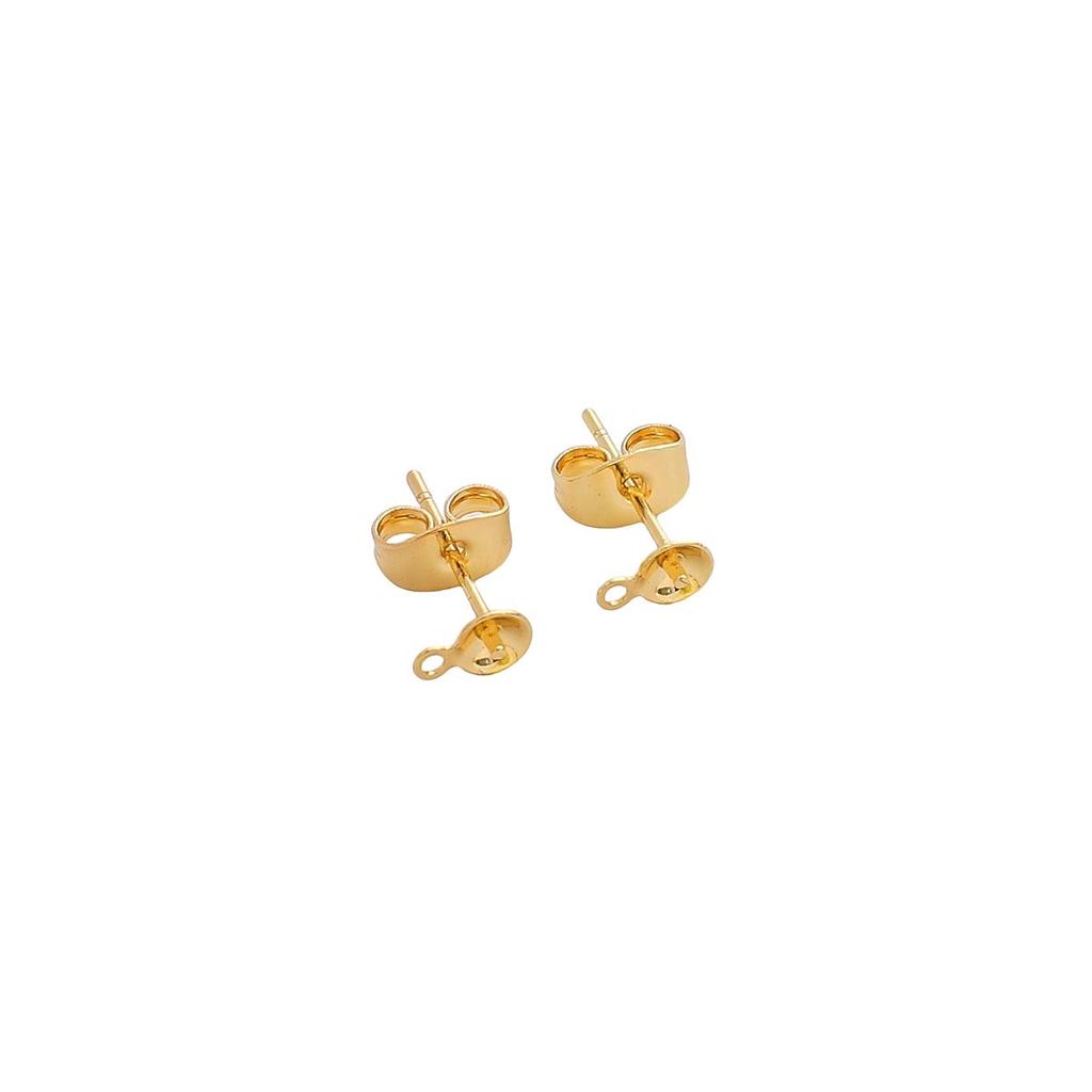Orecchino a bottone a forma di croce in ottone ramato per perni di orecchini di moda Risultati di gioielli fai da te che creano accessori