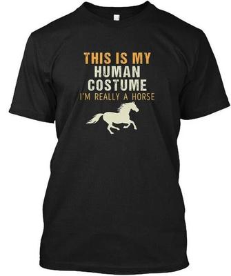 Lustiges Ich bin wirklich ein Pferd Halloween T-Shirt Hergestellt in den USA Größe S bis 5XL