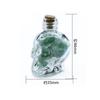 Crystals Healing MINI Crushed Stones Skull Spell Jars Crystal Chakra Stones Cute Glass BottleHealing Crystals Mini Skull Bottles
