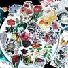 60ks Nature Collection Retro samolepky s postavičkami Sada Fólie Květina Zelené Listy Samolepka Rostlina DIY Art Dekorace Diář Dárek