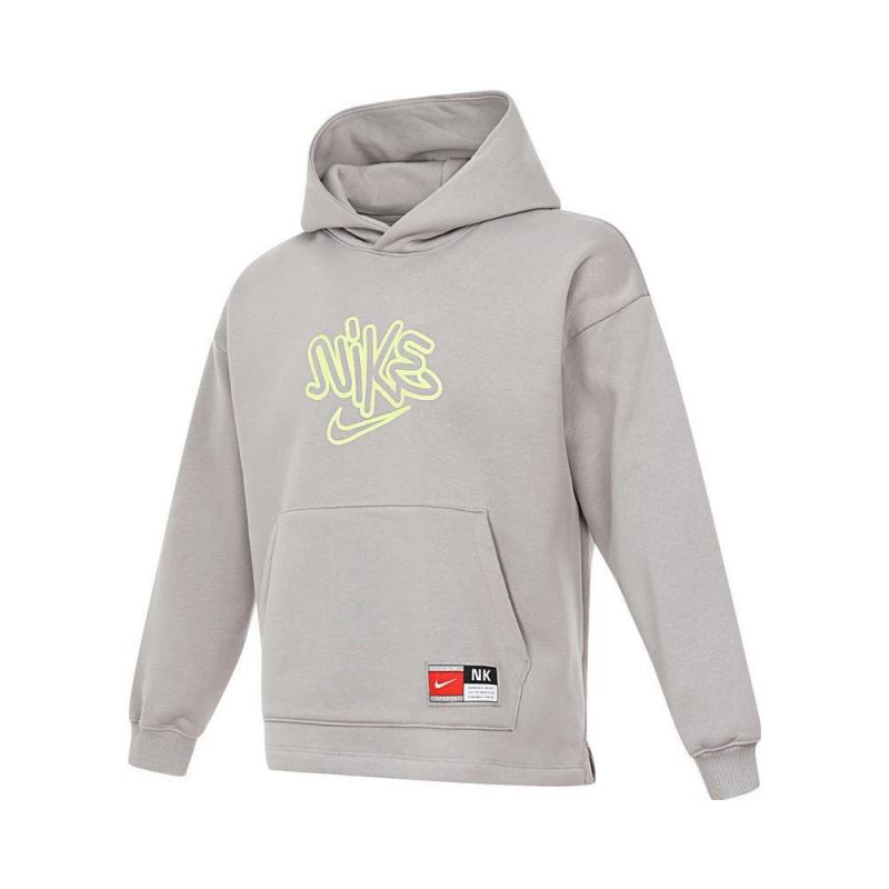 

Nike Модный свитер с капюшоном и длинными рукавами, детские топы, серый HF8158-009 XL