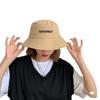 Tide brand letter bucket hat women spring and summer sunshade wide brim washbasin hat student couple sun hat