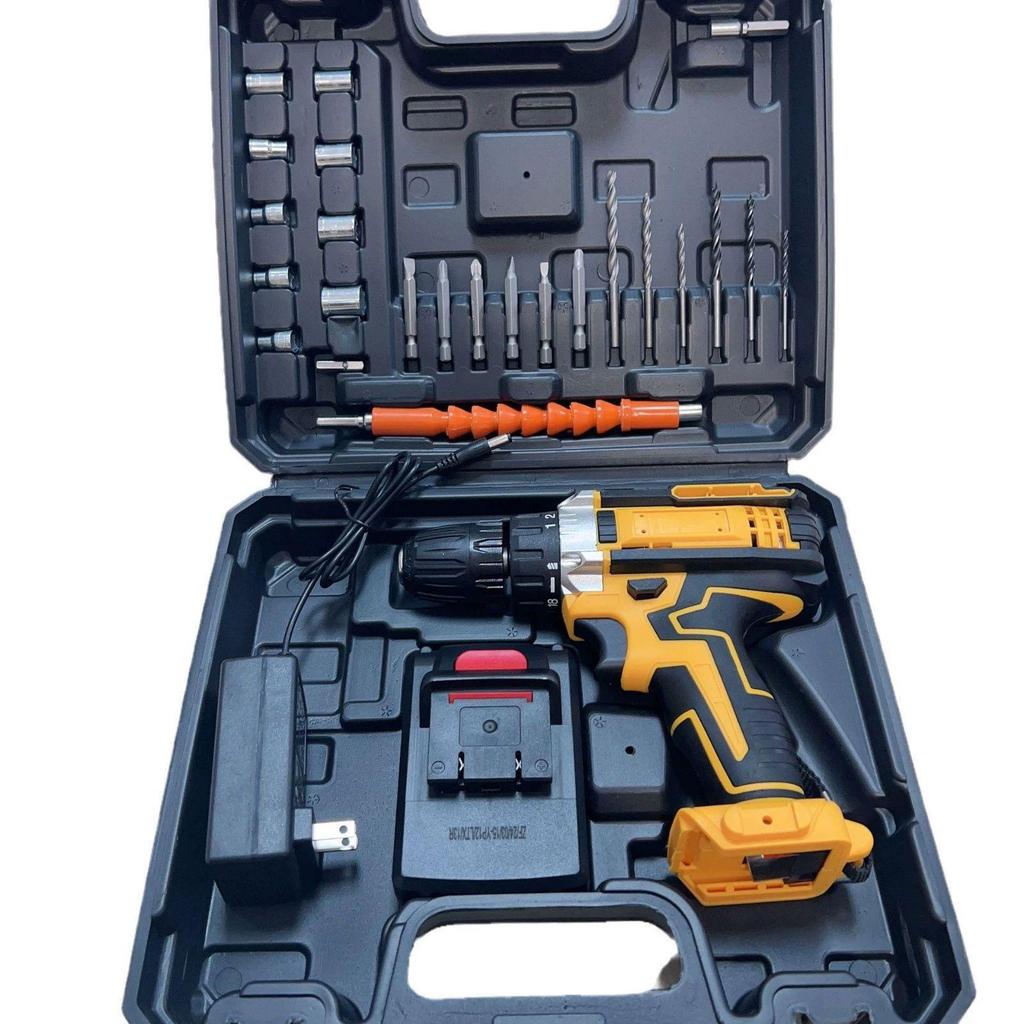 High-Power Multi-Functional Electric Drill Set with Lithium Battery Screwdriver