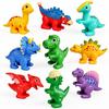 9 stk. Skimmelresistente Dinosaur Legetøj Badeværelses Legetøj Brusebad Legetøj Badevand Legetøj til Børn Fødselsdagsgaver