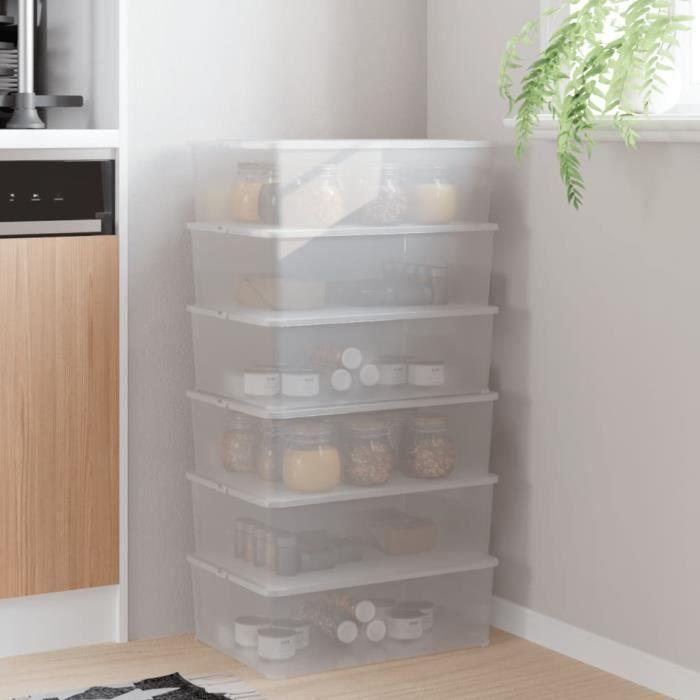 VidaXL Plastic Storage Boxes 6 Pcs 10 L Stackable 3189187