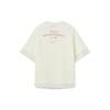 Fila X MIHARA YASUHIRO Loose Spliced Letter Print Casual Short Sleeve T-Shirt Women Tops Coconut-White F11W233101F-IV