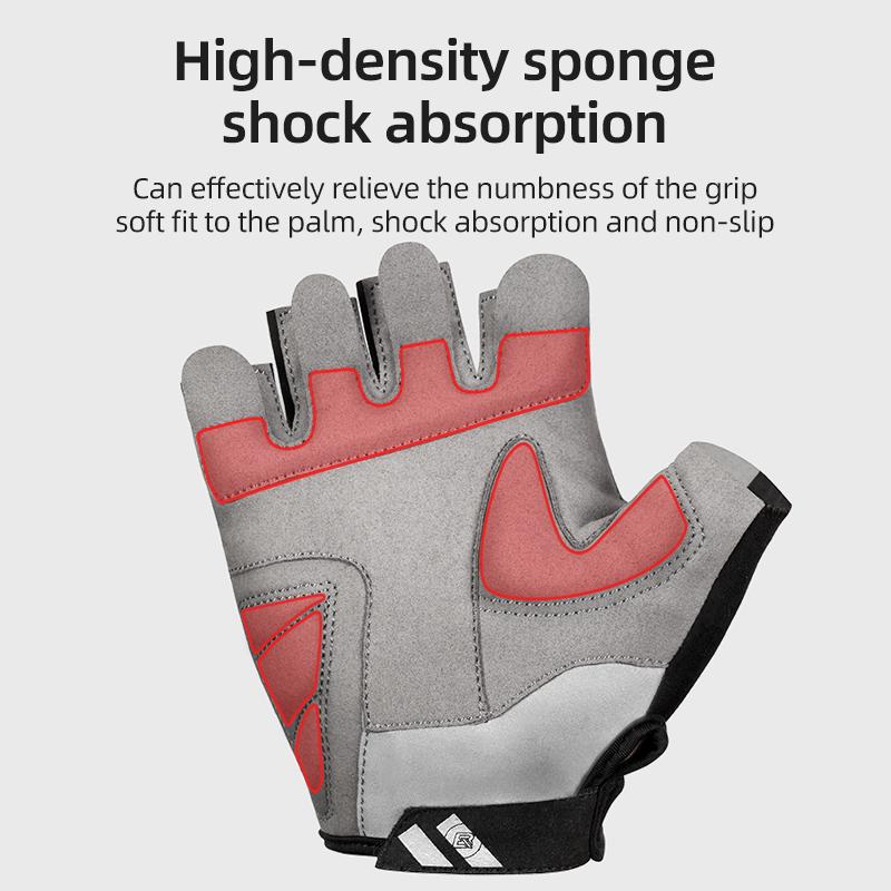 Rockbros Cycling Gloves Breathable Shockproof Bike Gloves Summer Half Finger Gloves Mtb Mountain Bicycle Gloves Sports Gloves