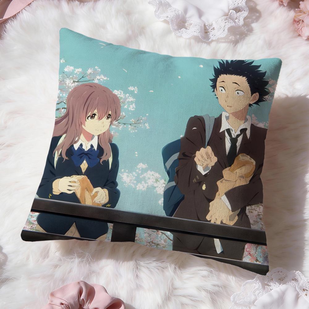K-koe no K-KatachiS Cushion Cover Premium Comfort Reversible Pillow Cove -Two in One Design for Any Room & Car Interior