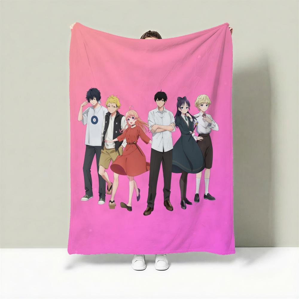 

Anime W-Witch Watch Throw Lightweight 240g Flannel Blanket Soft Skin-friendly for Summer Cooling 75cmx90cm