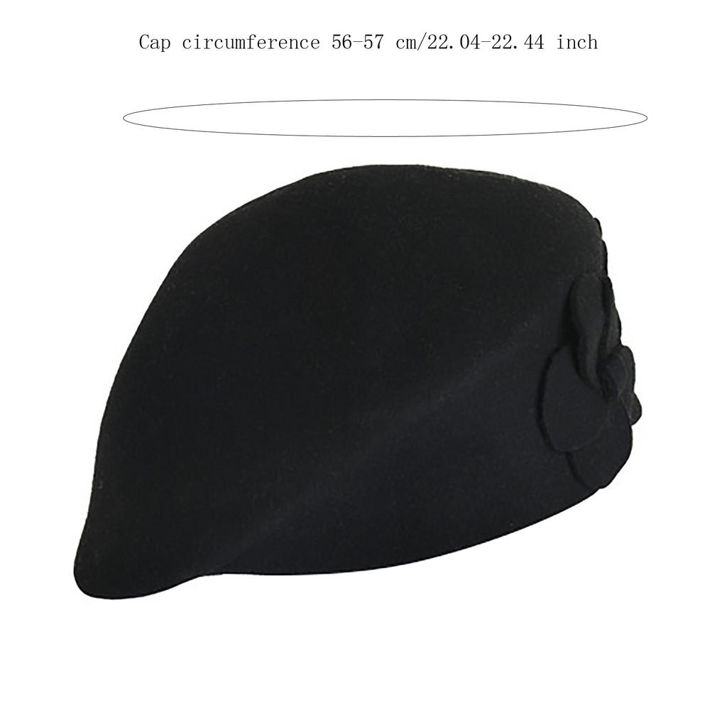 Wool Elegant Women Beret Warm Pillbox Hat Tam Cap