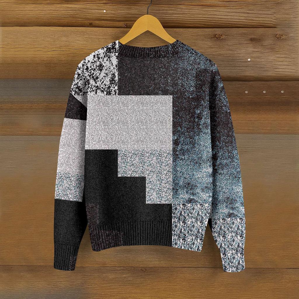 Women's Vintage Knit Button Vintage Print Cardigan Jacket