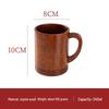 Japanese Style Wooden Cup with Handle - Large Belly for Beer, Coffee, Yogurt, Dessert, or Water