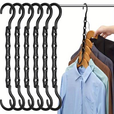 Multifunktionaler Haken, platzsparender 5-Loch-Aufhänger aus Kunststoff, einfacher zusammenklappbarer, winddichter Kleiderbügel, geeignet für Wohnungen, Schlafsäle, Familien