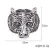 Rhinestone Tiger Head Brooches for Women Unisex Pearl Bear Pins Wolf Lapel Pins Banquet Party Backpack Gifts Jewelry Accessories