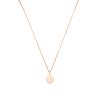 Bvlgari Series Mother Of Pearl Round Pendant Necklace Unisex necklace Rose-Gold 358376