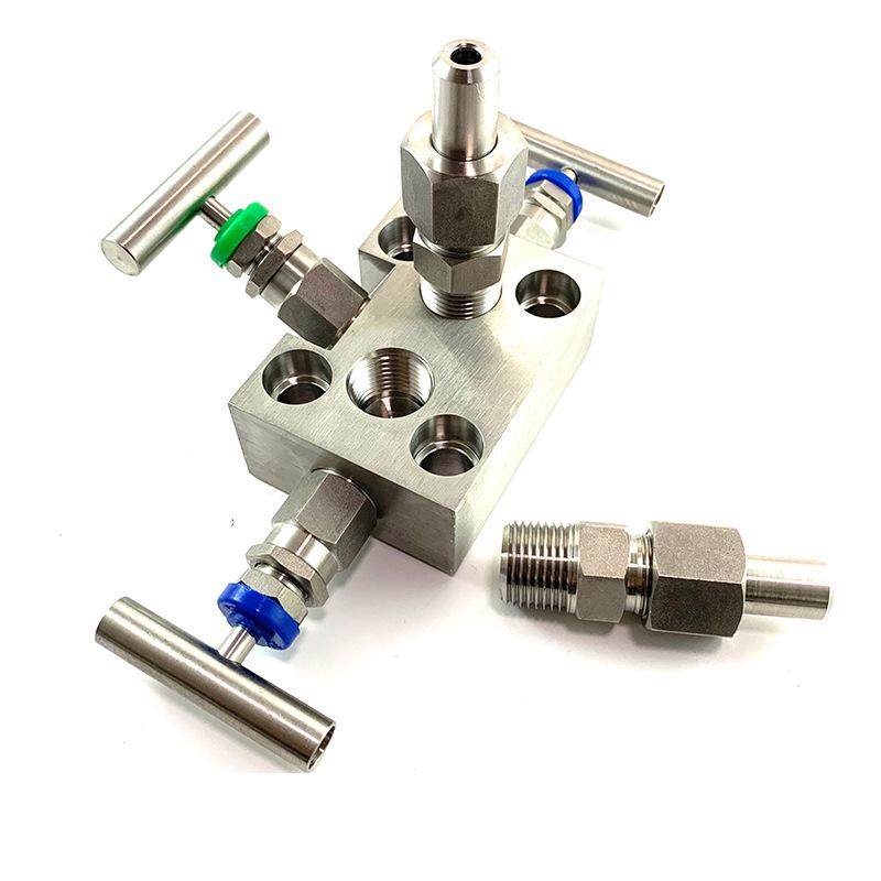 Three-Valve Manifold with EJA 3051 Differential Pressure Transmitter, SF-2B Integrated, Stainless Steel 304