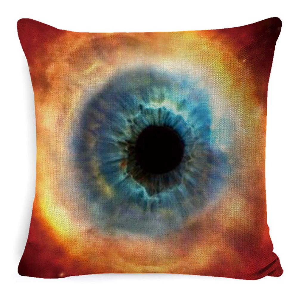 Nordic Sofa Pillow Light Luxury Style Living Room Bedside Cushion Cosmic Scenery Linen Pillow Case Without Core Waist Pillow