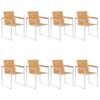 VidaXL Set of 8 Garden Chairs with Cushions, Patio Seats, Dining Chairs, Outdoor Patio Furniture, 3078616