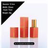 Handmade Leather Texture 3D Printed Magnetic Lipstick Tube - Orange, Red, Green