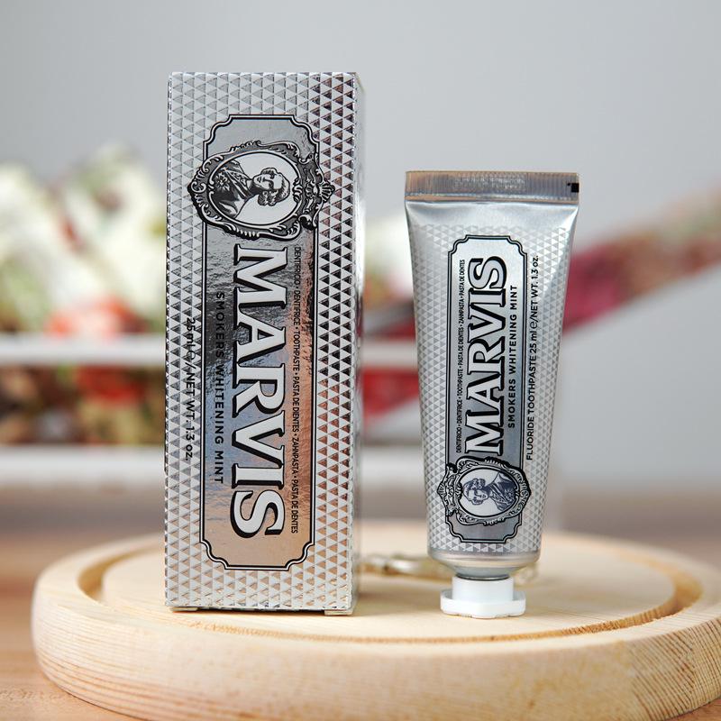 Jasmínová mátová zubní pasta pro svěží dech Dárková krabička - Itálie Mars Bright White 25ml vzorek