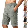Men's Lightweight Quick Dry Cargo Shorts Summer Breathable Stretch Waistband Multi Pocket Casual Outdoor Shorts