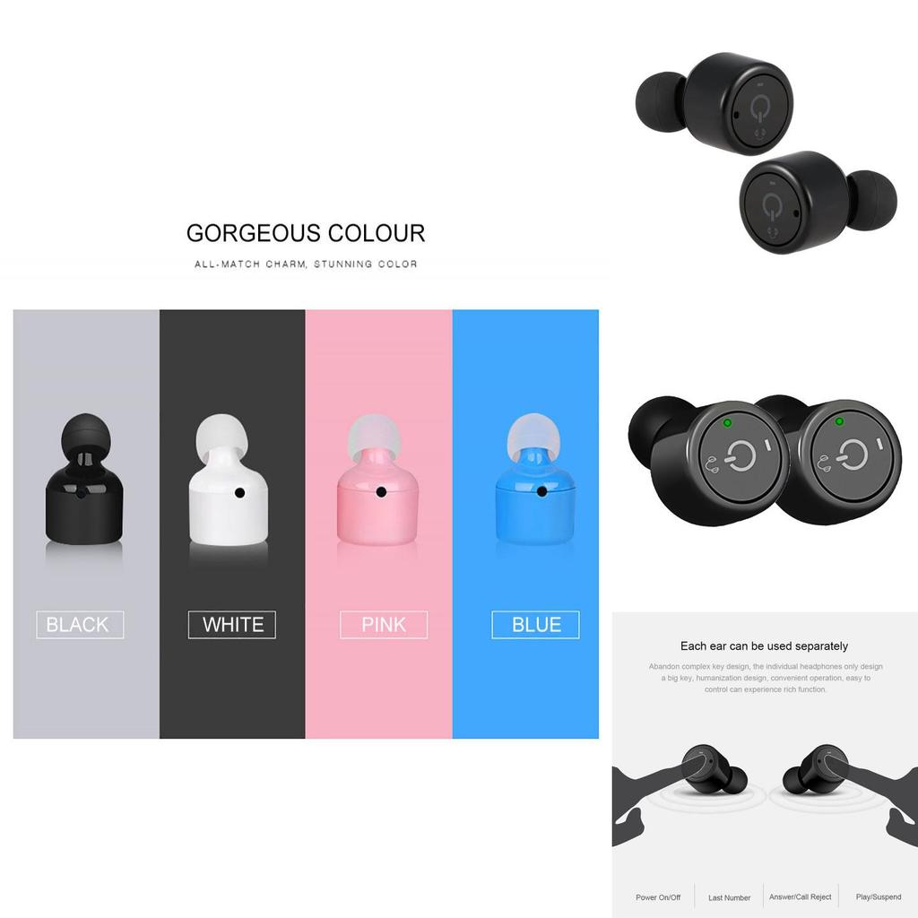 Mini Tws Twins Wireless Inear Stereo Sport Bluetooth Earphones With Compact Design And Longlasting Battery
