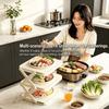 3-Layer Foldable Tray Rack Multi-functional Kitchen Plate Organizer Holder Prep Tray Rack  Bathroom