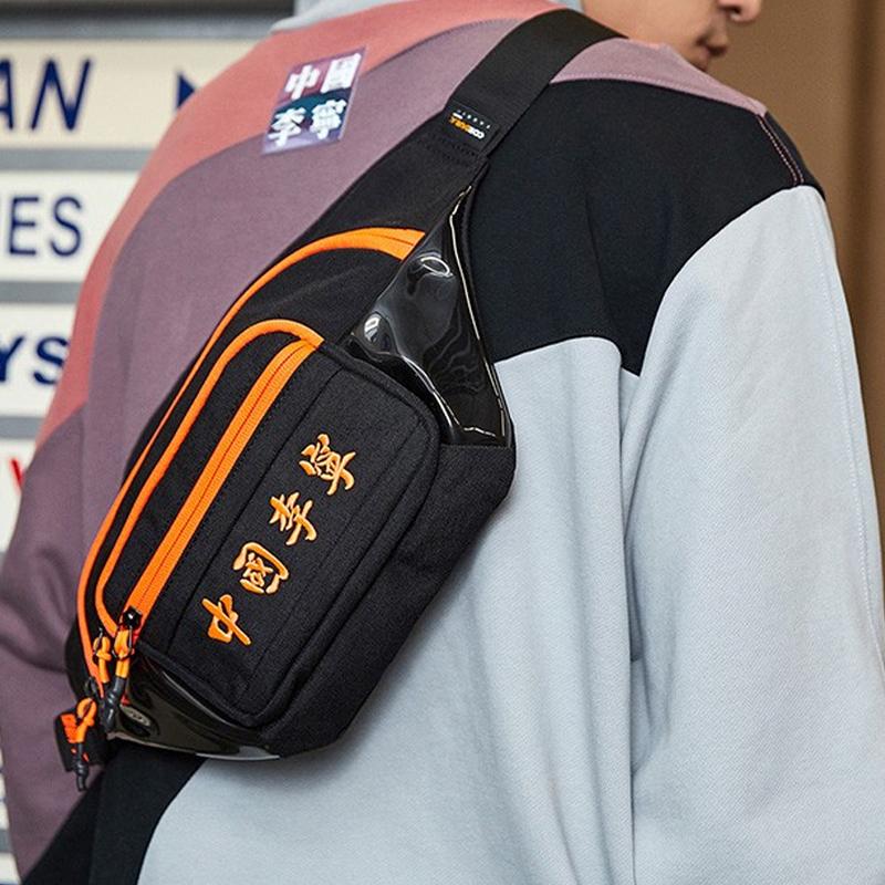 New LiNing Polyamide Sling Bag Fanny Pack Unisex Black ABLP134-2