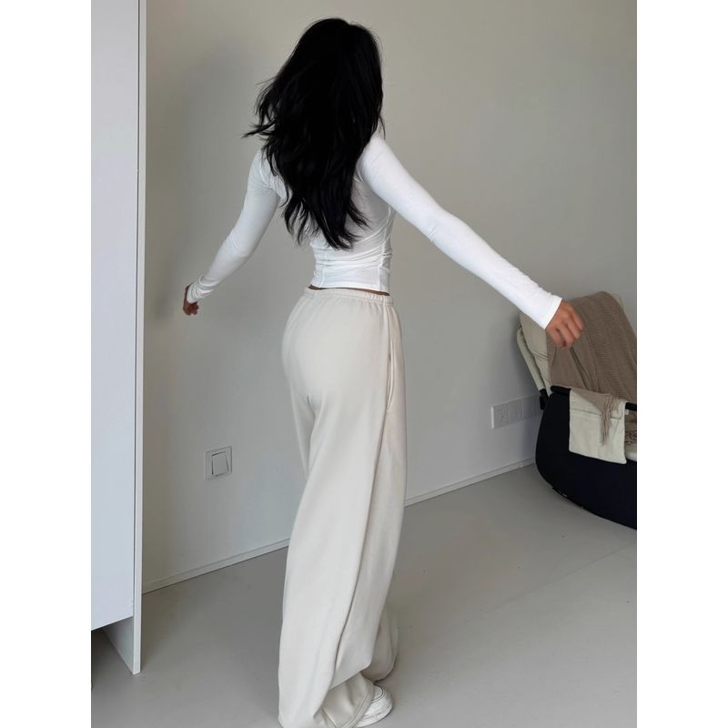 Akiyo Studio 2025 Loose Pants Elastic Lace Thin Velvet Machete Banana Sweatpants Casual Pants Loose