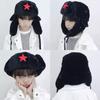 Russian Hat Autumn And Winter with Earflaps Cosplay Hat Winter Picture Props Thick Faux Fur Thicken Bucket Hat