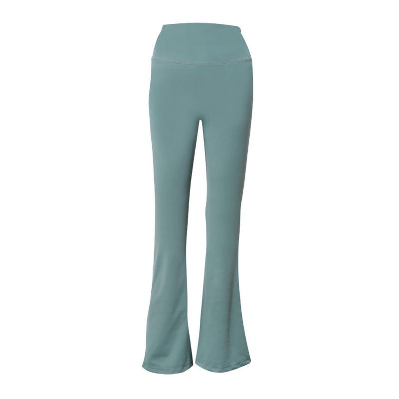 Pantaloni a zampa originali Lulu a vita alta con scanalature: Leggings a zampa d'elefante per Yoga e Pilates, effetto nudo, sollevamento glutei e snellenti.