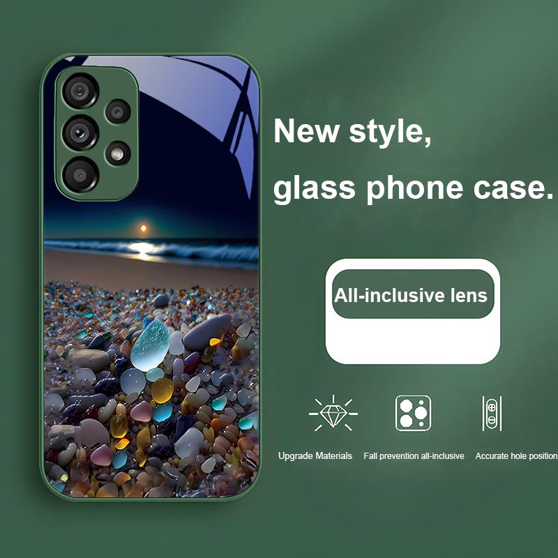 The Stones Of The Coast For Samsung Galaxy S24 Plus S20 21 FE S23 Ultra S8 9 A70 72 73 50 51 52 53 Tempered Glass Phone Case