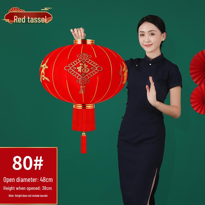 2026 New Style Red Lantern Pair for Main Entrance - Spring Festival Celebration Decor