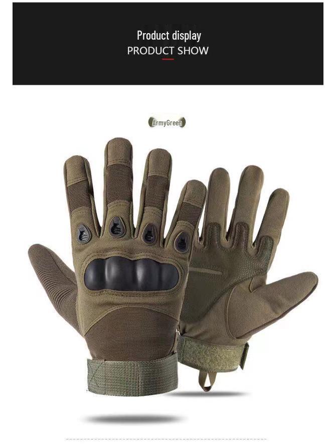 Men's Tactical Non-Slip Hard Shell Combat Gloves for Outdoor and Cycling