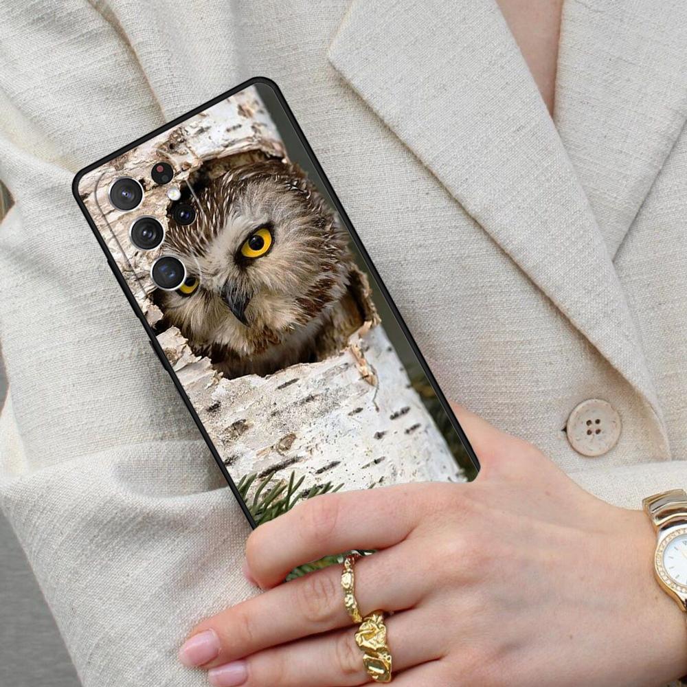Owl Animal Pattern Cell Phone Case for Samsung Galaxy S26 Ultra S25 S24 S23 S22 S21 S20 Note10 Cover