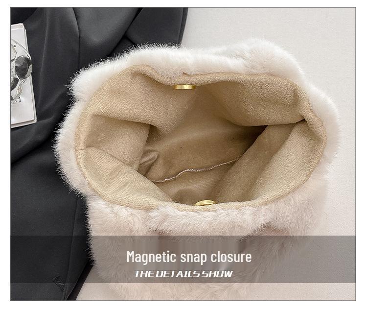 2025 Trendy Women's Plush Underarm Bag - Winter & Autumn Korean Fashion Handbag
