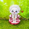 niannyyhouse 20cm Plush Clothes Red Short Cape Dress Cotton Doll Accessories Dress-Up