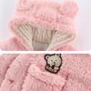 Baby Winterkleidung mit Kapuze Jungen und Mädchen Kostüm Neugeborenen Ausflug Strampler Kleinkinder Samt verdickte Fleece-Overalls
