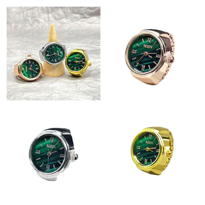 Ring Quartz Mechanical Watch Shape Hand Can Rotation Time Adjusted Gift Ornament