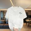 100% Pure Cotton Trendy Men's Short Sleeved T-shirt, Summer Trendy Casual Round Neck T-shirt