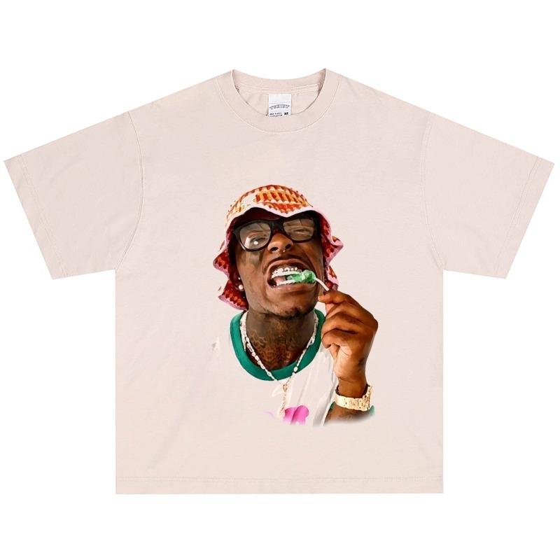 2025 Nové Letní Ležérní Tričko s Krátkým Rukávem Potisk Bavlna Běžný Střih Kulatý Výstřih Prodyšné Volné Unisex Tričko Pánské Dámské Oblečení